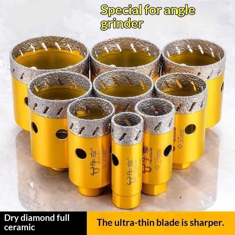 Ceramic Tile Floor - Diamond Drill Bit Angle Grinder Tile