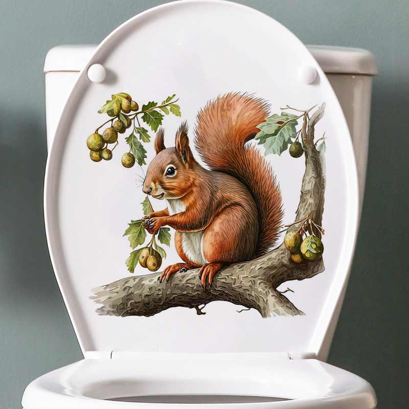 Cute Squirrel Wall Stickers Be - огляд і ціна Pvc Panel Background