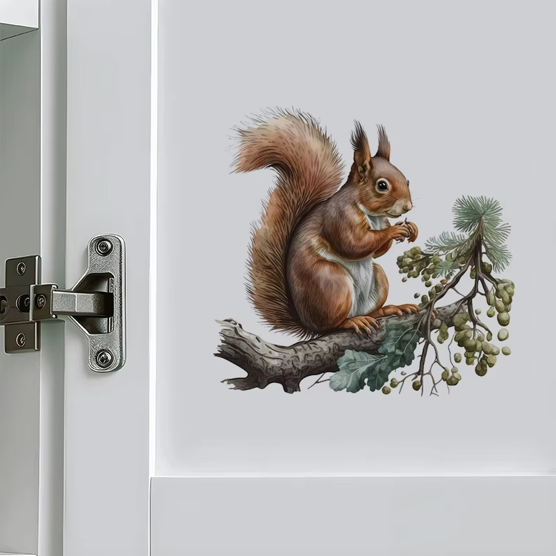 Cute Squirrel Wall Stickers Be - огляд і ціна Pvc Panel Background