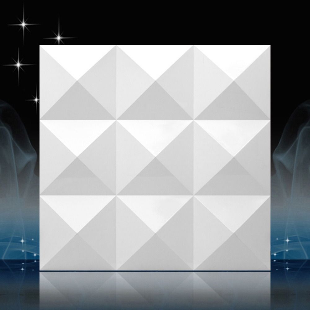 White 3D Wall Panel 50*50cm Em - огляд і ціна Pvc Panel Background